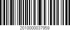 Código de barras (EAN, GTIN, SKU, ISBN): '2010000037959'