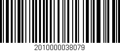 Código de barras (EAN, GTIN, SKU, ISBN): '2010000038079'
