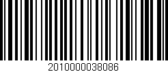 Código de barras (EAN, GTIN, SKU, ISBN): '2010000038086'