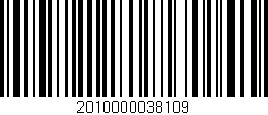 Código de barras (EAN, GTIN, SKU, ISBN): '2010000038109'