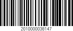 Código de barras (EAN, GTIN, SKU, ISBN): '2010000038147'