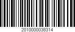 Código de barras (EAN, GTIN, SKU, ISBN): '2010000038314'