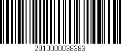 Código de barras (EAN, GTIN, SKU, ISBN): '2010000038383'