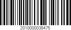 Código de barras (EAN, GTIN, SKU, ISBN): '2010000038475'