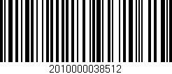 Código de barras (EAN, GTIN, SKU, ISBN): '2010000038512'