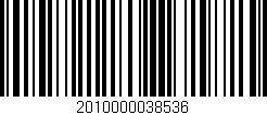 Código de barras (EAN, GTIN, SKU, ISBN): '2010000038536'