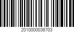 Código de barras (EAN, GTIN, SKU, ISBN): '2010000038703'