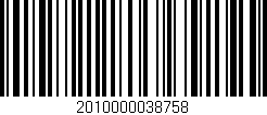 Código de barras (EAN, GTIN, SKU, ISBN): '2010000038758'