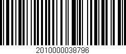Código de barras (EAN, GTIN, SKU, ISBN): '2010000038796'