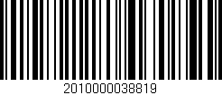 Código de barras (EAN, GTIN, SKU, ISBN): '2010000038819'