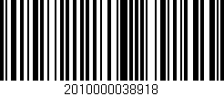 Código de barras (EAN, GTIN, SKU, ISBN): '2010000038918'