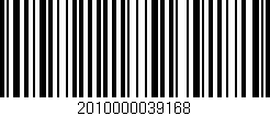 Código de barras (EAN, GTIN, SKU, ISBN): '2010000039168'