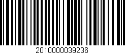 Código de barras (EAN, GTIN, SKU, ISBN): '2010000039236'