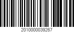 Código de barras (EAN, GTIN, SKU, ISBN): '2010000039267'