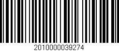 Código de barras (EAN, GTIN, SKU, ISBN): '2010000039274'