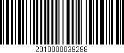 Código de barras (EAN, GTIN, SKU, ISBN): '2010000039298'