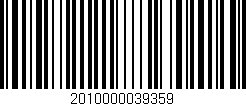 Código de barras (EAN, GTIN, SKU, ISBN): '2010000039359'