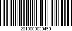 Código de barras (EAN, GTIN, SKU, ISBN): '2010000039458'
