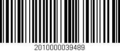 Código de barras (EAN, GTIN, SKU, ISBN): '2010000039489'