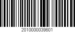 Código de barras (EAN, GTIN, SKU, ISBN): '2010000039601'