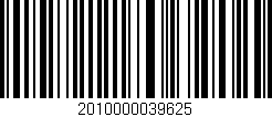 Código de barras (EAN, GTIN, SKU, ISBN): '2010000039625'