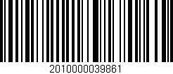 Código de barras (EAN, GTIN, SKU, ISBN): '2010000039861'