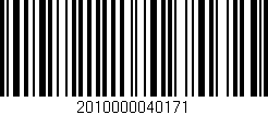 Código de barras (EAN, GTIN, SKU, ISBN): '2010000040171'