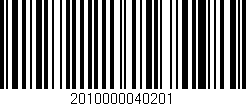 Código de barras (EAN, GTIN, SKU, ISBN): '2010000040201'