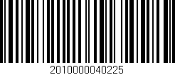 Código de barras (EAN, GTIN, SKU, ISBN): '2010000040225'