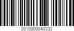Código de barras (EAN, GTIN, SKU, ISBN): '2010000040232'