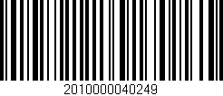Código de barras (EAN, GTIN, SKU, ISBN): '2010000040249'