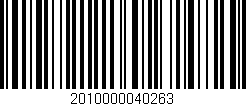 Código de barras (EAN, GTIN, SKU, ISBN): '2010000040263'