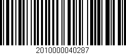 Código de barras (EAN, GTIN, SKU, ISBN): '2010000040287'