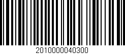 Código de barras (EAN, GTIN, SKU, ISBN): '2010000040300'