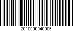 Código de barras (EAN, GTIN, SKU, ISBN): '2010000040386'