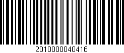 Código de barras (EAN, GTIN, SKU, ISBN): '2010000040416'