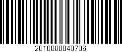Código de barras (EAN, GTIN, SKU, ISBN): '2010000040706'