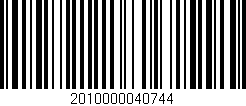 Código de barras (EAN, GTIN, SKU, ISBN): '2010000040744'