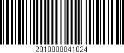 Código de barras (EAN, GTIN, SKU, ISBN): '2010000041024'