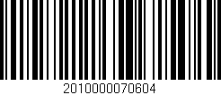 Código de barras (EAN, GTIN, SKU, ISBN): '2010000070604'