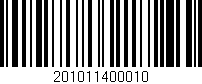Código de barras (EAN, GTIN, SKU, ISBN): '201011400010'