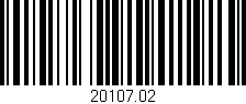 Código de barras (EAN, GTIN, SKU, ISBN): '20107.02'