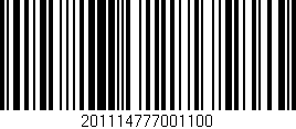Código de barras (EAN, GTIN, SKU, ISBN): '201114777001100'