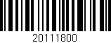 Código de barras (EAN, GTIN, SKU, ISBN): '20111800'