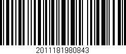 Código de barras (EAN, GTIN, SKU, ISBN): '2011181980843'