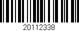 Código de barras (EAN, GTIN, SKU, ISBN): '20112338'