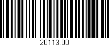 Código de barras (EAN, GTIN, SKU, ISBN): '20113.00'