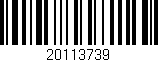 Código de barras (EAN, GTIN, SKU, ISBN): '20113739'