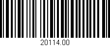 Código de barras (EAN, GTIN, SKU, ISBN): '20114.00'