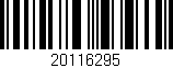 Código de barras (EAN, GTIN, SKU, ISBN): '20116295'